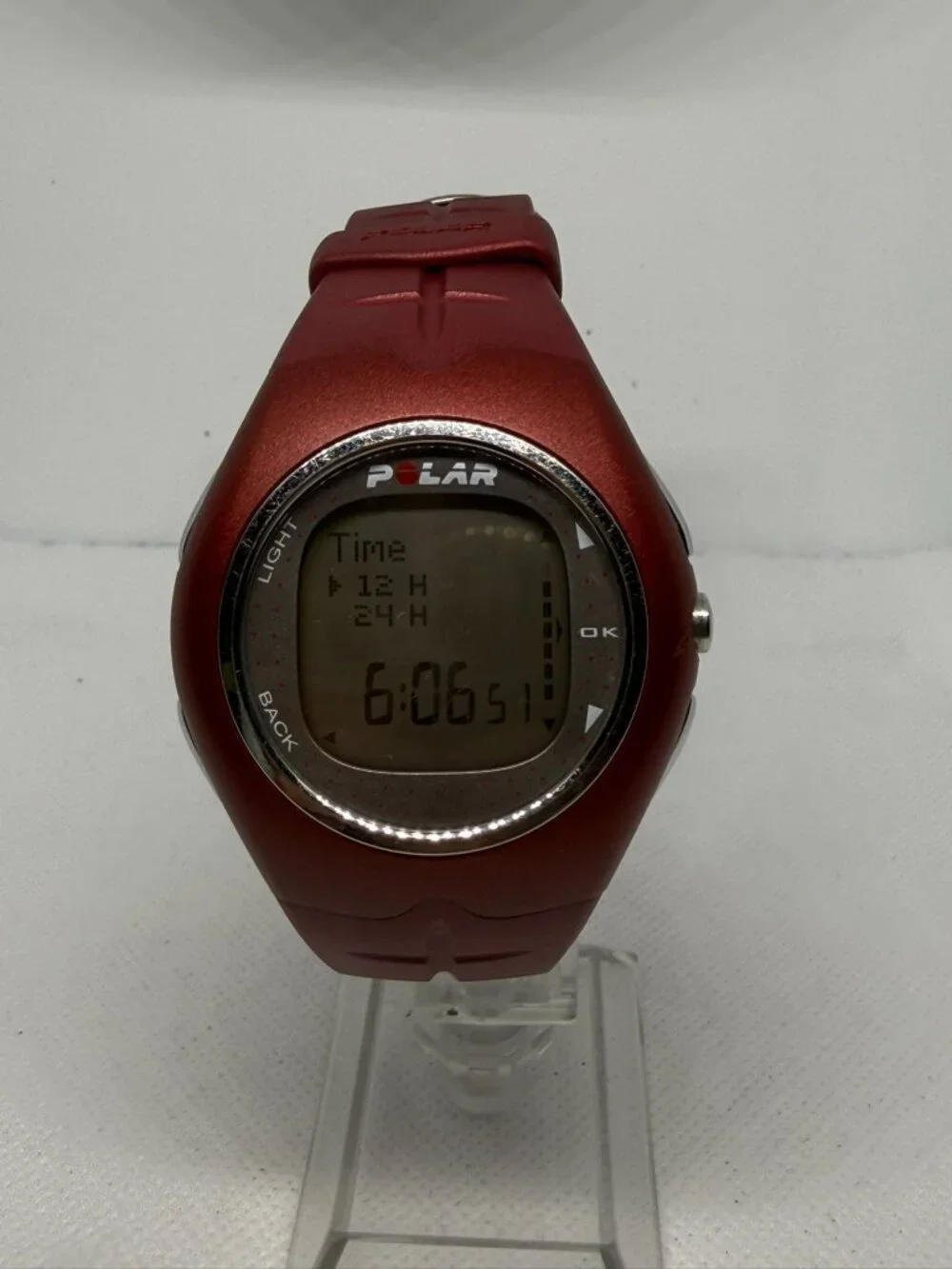 Polar F11 Heart Rate Monitor Red Digital Fitness Watch OwnZone OwnCal 0537